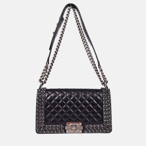 Boy Chanel Dark Navy Calfskin Medium Shoulder Bag, Handbags - Luxury Closet catalog