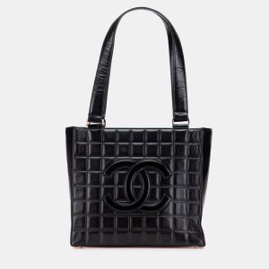 Chanel Black CC Chocolate Bar Lambskin Tote, Tote Handbags - Luxury Closet catalog