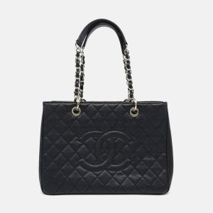 Chanel Black Leather Caviar Grand Shopping Bag, Tote Handbags - Luxury Closet catalog