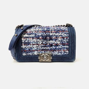 Chanel Multicolor Tweed Denim New Medium Boy Bag, Handbags - Luxury Closet catalog