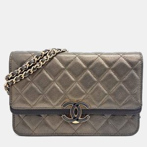 Chanel Gold Leather WOC Mini Crossbody Bag, Handbags - Luxury Closet catalog