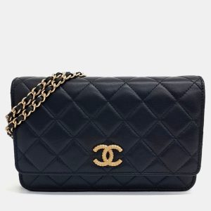 Chanel Black Leather Lambskin WOC Mini Crossbody Bag, Wallets & Money Clips - Luxury Closet catalog