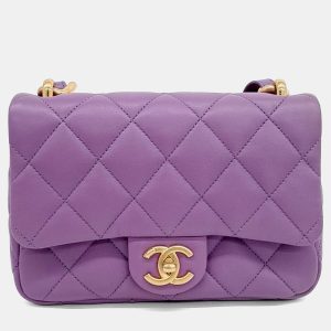 Chanel Purple Leather chain shoulder bag, Handbags - Luxury Closet catalog