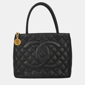 Chanel Black Calfskin Medallion Tote Handbag, Tote Handbags - Luxury Closet catalog