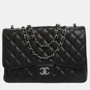 Chanel Black Caviar Quilted Maxi Single Flap Bag, Shoulder Bags - Luxury Closet catalog