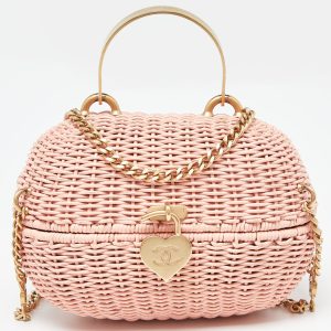 Chanel Pink Wicker Oval Locket Basket Chain Bag, Satchels - Luxury Closet catalog