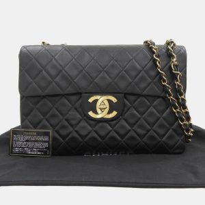 Chanel Black Jumbo XL Classic Single Flap Bag, Shoulder Bags - Luxury Closet catalog