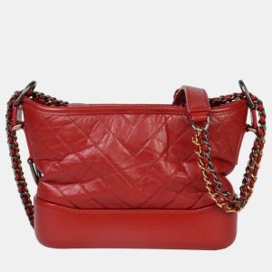 Chanel Red Calfskin Gold/Chain Gabriel de Chanel Hobo Bag, Shoulder Bags - Luxury Closet catalog