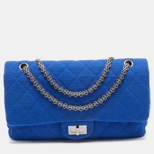 Chanel Blue Jersey Classic 227 Reissue 2.55 Flap Bag, Shoulder Bags - Luxury Closet catalog