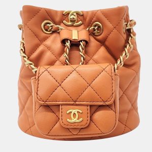 Chanel Orange Leather Small Backpack, Backpacks - Luxury Closet catalog