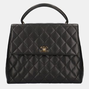 Chanel Black Caviar Leather Vintage Kelly Bag, Satchels - Luxury Closet catalog