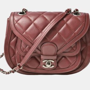 Chanel Burgundy Leather Paris-Salzburg Quilted Saddle Bag, Handbags - Luxury Closet catalog