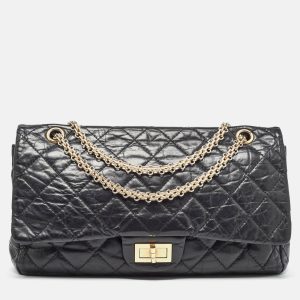 Chanel Black Quilted Aged Leather 227 Reissue 2.55 Flap Bag, Shoulder Bags - Luxury Closet catalog