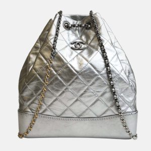 Chanel Silver Leather Gabrielle Backpacks, Backpacks - Luxury Closet catalog