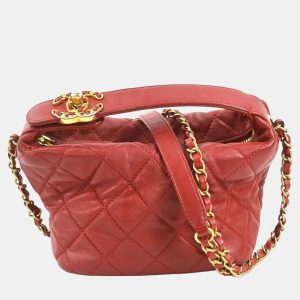 Chanel Red Leather CC Hobo Bag, Shoulder Bags - Luxury Closet catalog