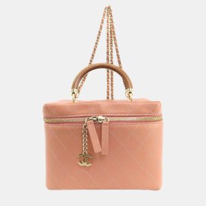 Chanel Pink Knock On Wood Vanity Case, Shoulder Bags - Luxury Closet catalog