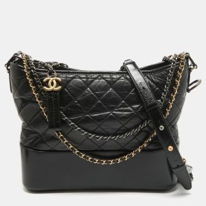 Chanel Black Quilted Aged Leather Medium Gabrielle Hobo, Shoulder Bags - Luxury Closet catalog