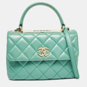 Chanel Aqua Green Quilted Leather Small Trendy CC Flap Bag, Satchels - Luxury Closet catalog