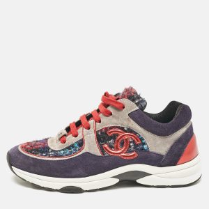 Chanel Tricolor Tweed and Suede CC Low Top Sneakers Size 40, Athletic Shoes & Sneakers - Luxury Closet catalog