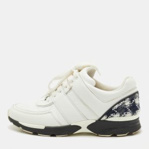 Chanel Black/ White Leather CC Logo Lace Up Sneakers Size 38, Athletic Shoes & Sneakers - Luxury Closet catalog