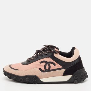 Chanel Multicolor Nylon and Suede Logo Lace Up Sneakers Size 37.5, Athletic Shoes & Sneakers - Luxury Closet catalog