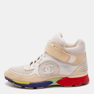 Chanel Multicolor Leather and Mesh CC High Top Sneakers Size 44, Athletic Shoes & Sneakers - Luxury Closet catalog