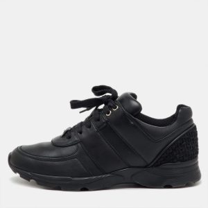 Chanel Black Leather and Tweed CC Low Top Sneakers Size 41, Athletic Shoes & Sneakers - Luxury Closet catalog