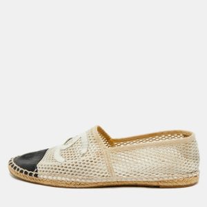 Chanel Two Tone Leather and Mesh CC Espadrilles Flats Size 41, Flats - Luxury Closet catalog