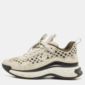 Chanel Grey/White Suede CC Interlocking Logo Low Top Sneakers Size 36, Athletic Shoes & Sneakers - Luxury Closet catalog