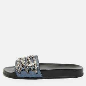 Chanel Metallic Leather CC Pool Slide Sandals Size 41, Sandals - Luxury Closet catalog