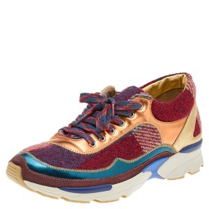 Chanel Multicolor Patent Leather And Tweed CC Low Top Sneakers Size 38.5, Athletic Shoes & Sneakers - Luxury Closet catalog