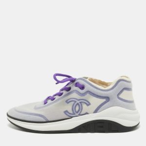 Chanel Purple/White Mesh Interlocking CC Logo Sneakers Size 40.5, Athletic Shoes & Sneakers - Luxury Closet catalog