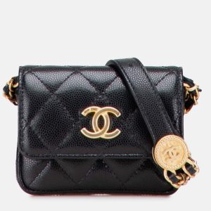 Chanel Quilted Caviar Twist Your Buttons Flap Chain Belt Bag, Luggage Accessories - Luxury Closet catalog