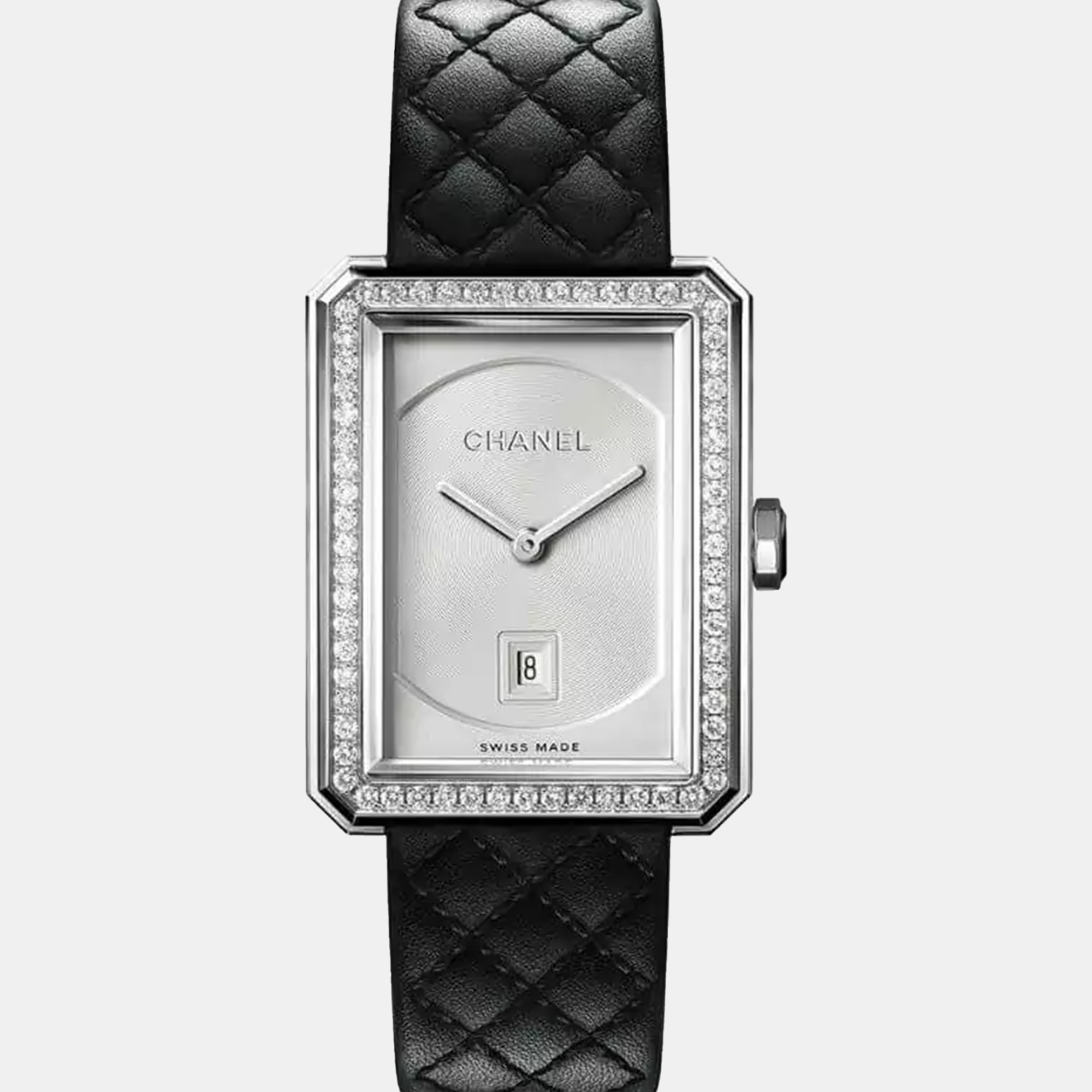 Chanel Silver 18k White Gold Boy-Friend H6677 Quartz Women's Wristwatch 26.7 mm x 34.6 mm, Watches - Luxury Closet catalog