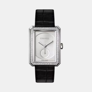 Chanel Silver 18k White Gold Boy-Friend H4472 Manual Winding Women's Wristwatch 28.6 mm x 37 mm, Watches - Luxury Closet catalog