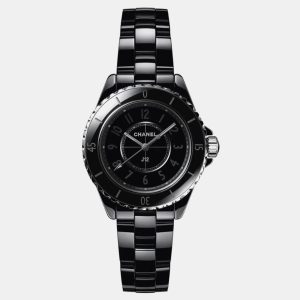 Chanel Black Ceramic Stainless Steel J12 H6346 Quartz Women's Wristwatch 33 mm, Watches - Luxury Closet catalog