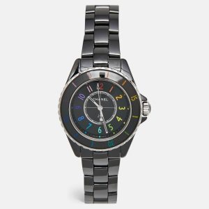 Chanel Black Ceramic Stainless Steel J12 Electro H7121 Limited To 1255 Women's Wristwatch 33 mm, Watches - Luxury Closet catalog