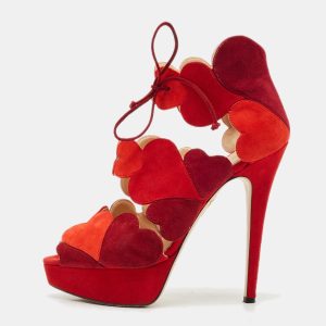 Charlotte Olympia Multicolor Suede Head Over Platform Sandals Size 39, Sandals - Luxury Closet catalog