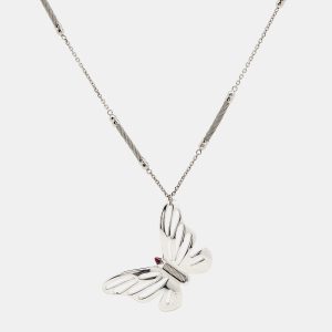 Charriol  Butterfly Enamel Silver Tone Necklace, Jewelry - Luxury Closet catalog