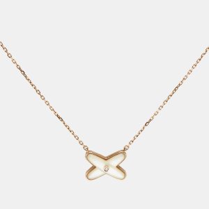 Chaumet Jeux de Liens Mother of Pearl Diamond 18k Rose Gold Necklace, Necklaces - Luxury Closet catalog