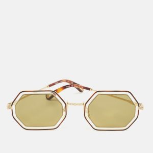 Chloe Brown/Gold CE146S Tally Geometric Sunglasses, Sunglasses - Luxury Closet catalog