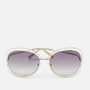 Chloe Grey/Gold Gradient CE119S Frame Oversized Sunglasses, Sunglasses - Luxury Closet catalog