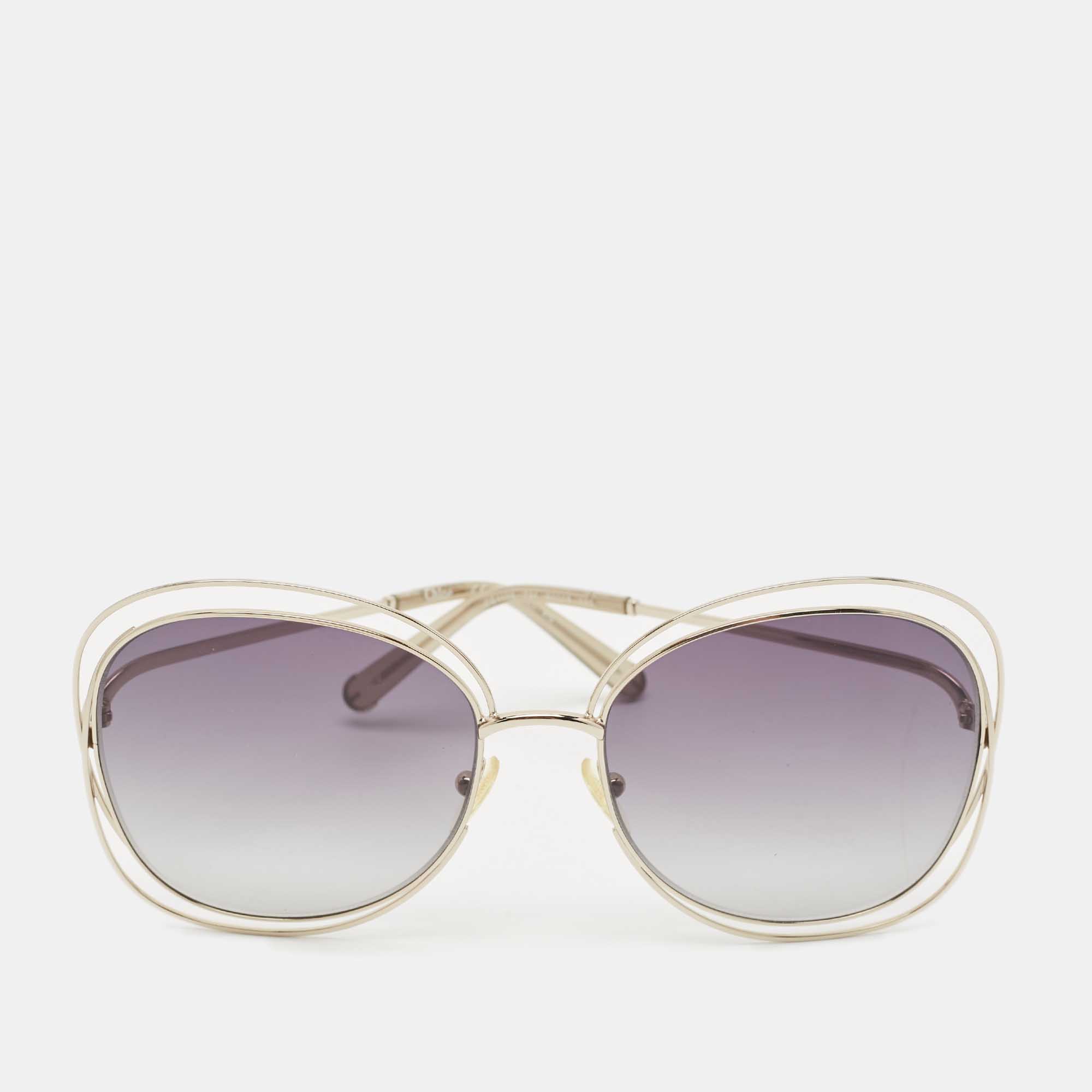 Chloe Grey/Gold Gradient CE119S Frame Oversized Sunglasses, Sunglasses - Luxury Closet catalog