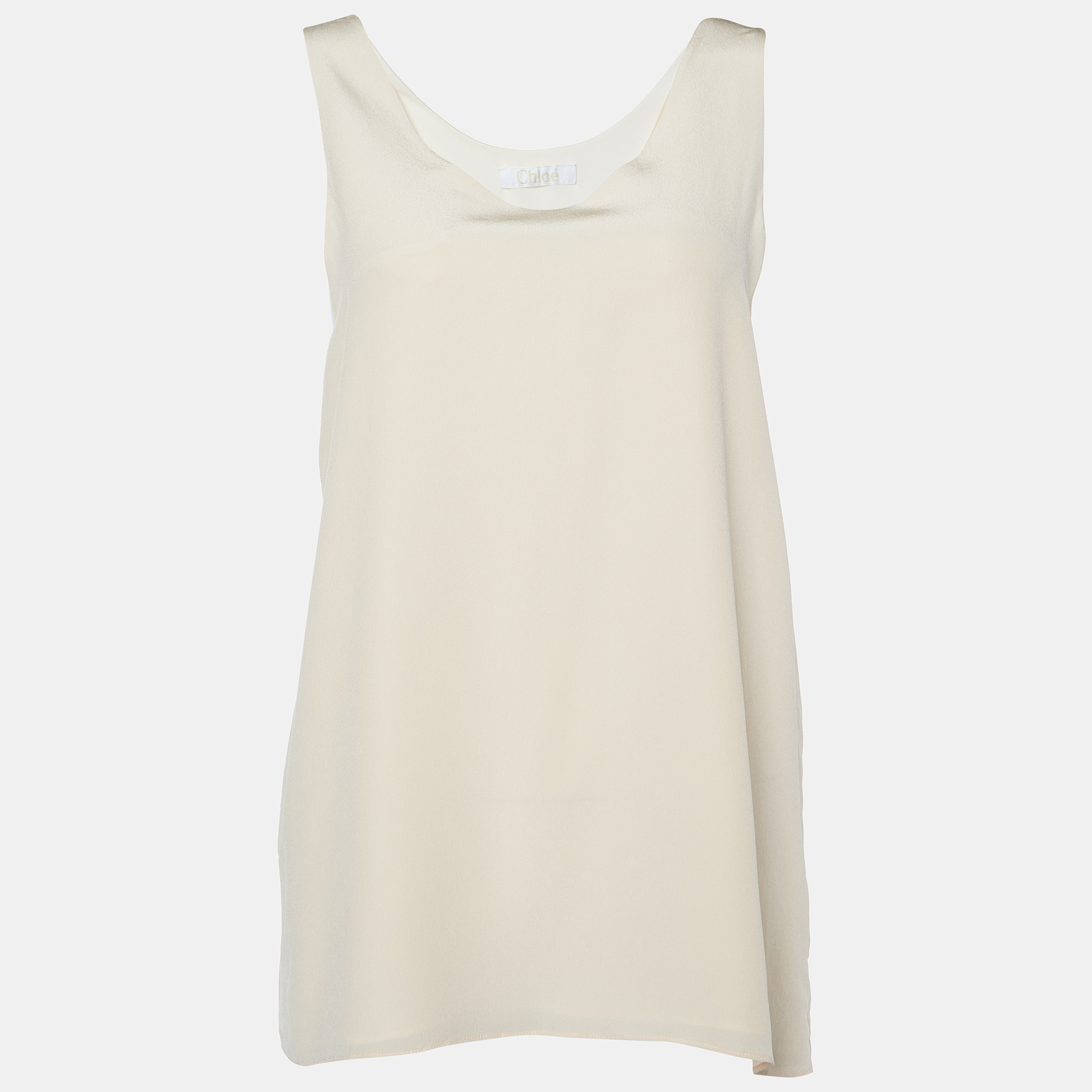 Chloé Light Pink Silk Tank Top S, Shirts & Tops - Luxury Closet catalog