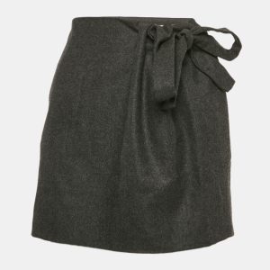 Chloe Black Wool Tie-Up Detail Mini Ardoise Skirt M, Skirts - Luxury Closet catalog