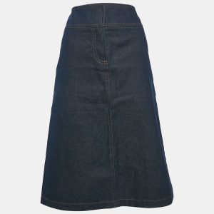 Chloe Vintage Navy Blue Applique Denim Pencil Skirt S, Skirts - Luxury Closet catalog