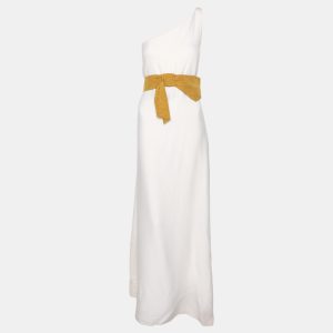 Chloe White Fabric Blend Bow Maxi Dress, Dresses - Luxury Closet catalog