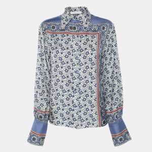 Chlo&eacute; Multicolor Printed Silk Button Front Shirt S, Shirts & Tops - Luxury Closet catalog
