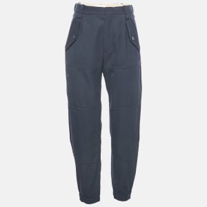 Chlo&eacute; Navy Blue Gabardine Jogger Pants M, Clothing - Luxury Closet catalog