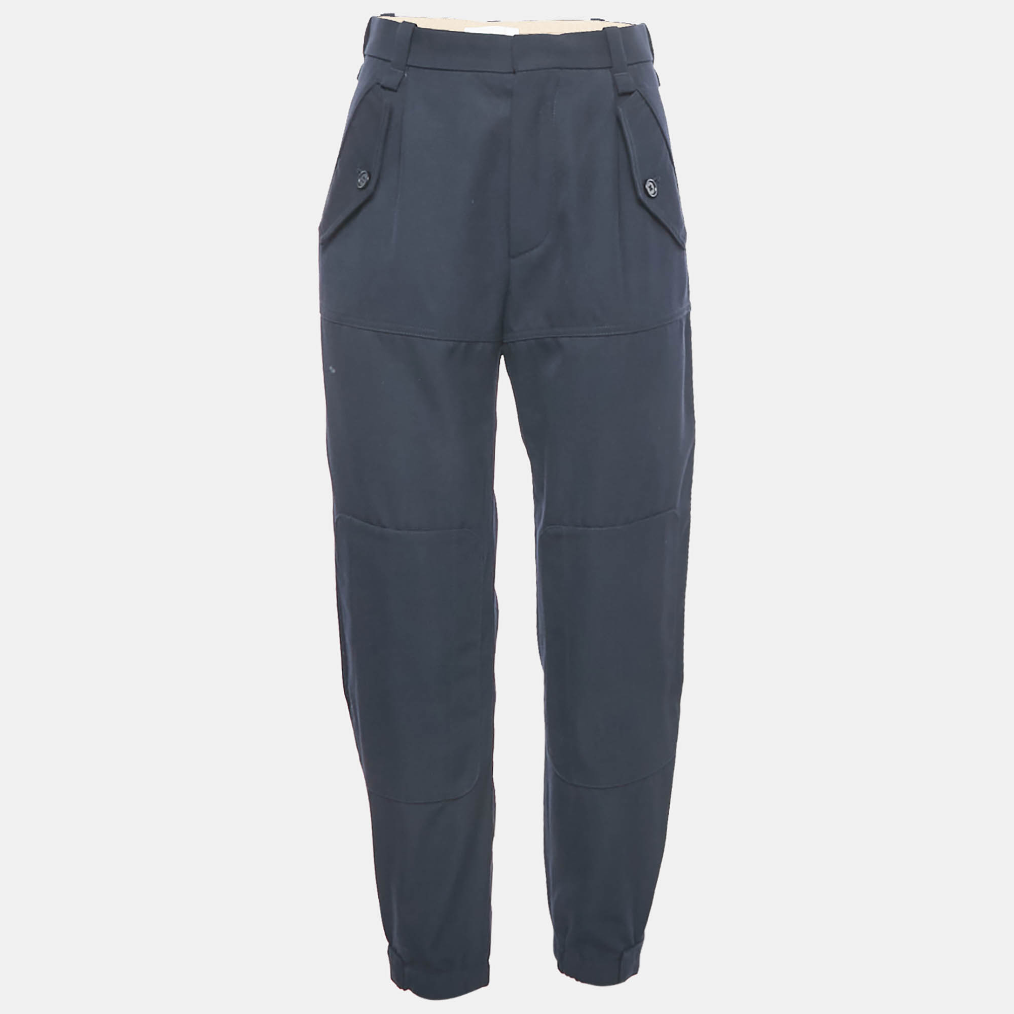 Chloé Navy Blue Gabardine Jogger Pants M, Clothing - Luxury Closet catalog